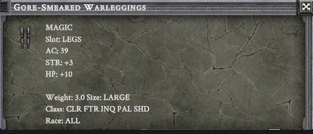 GORE-SMEARED WARLEGGINGS item card